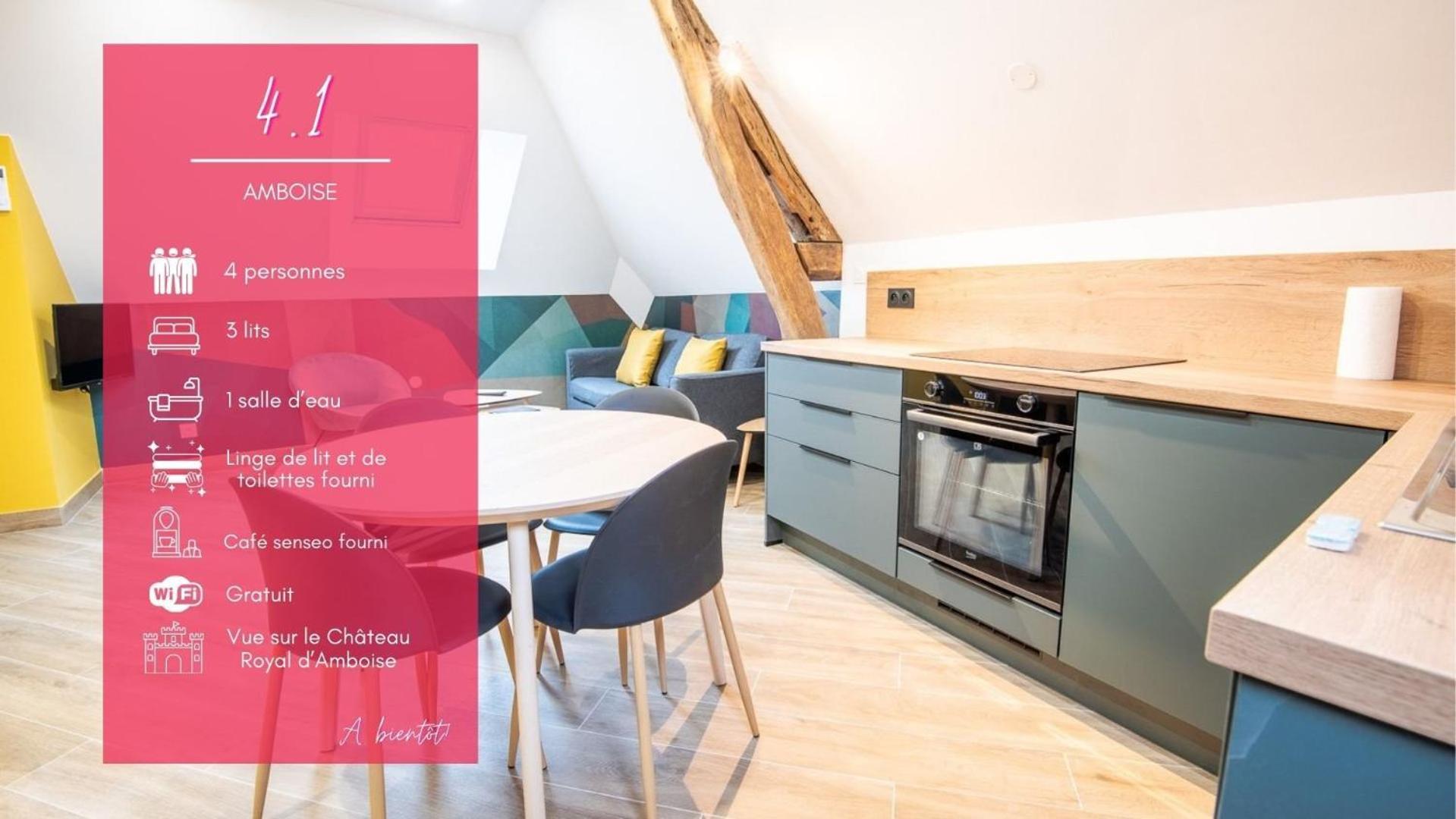 4Point1 - T3 Pour 4Pers. Apartman Amboise Kültér fotó